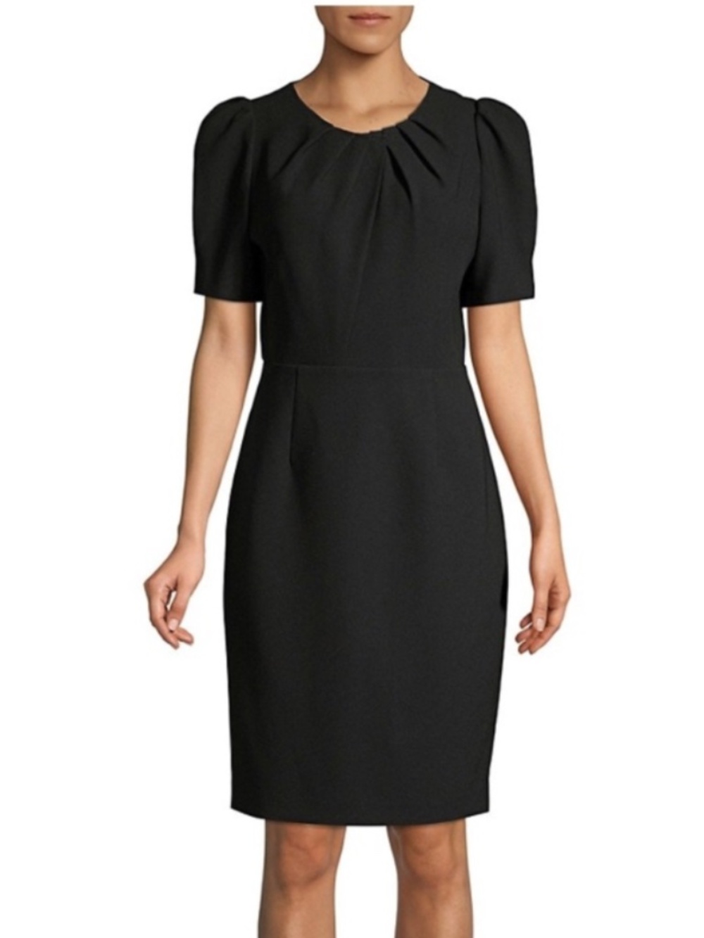 NWT Elie Tahari Delphine Puff-Sleeve Sheath Dress Size 0